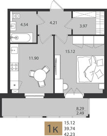 46,2 м², 1-комнатная квартира 6 173 537 ₽ - изображение 63