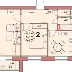 Квартира 47,8 м², 2-комнатная - изображение 2