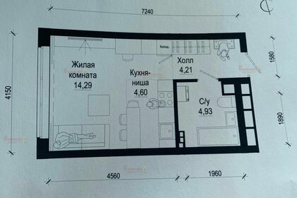 Квартира 28 м², студия - изображение 1