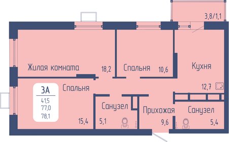 100 м², 3-комнатная квартира 15 500 000 ₽ - изображение 91