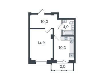 28,7 м², 1-комнатная квартира 1 660 000 ₽ - изображение 76