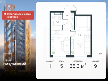 43 м², 1-комнатная квартира 16 200 000 ₽ - изображение 136