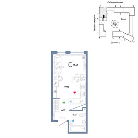 27,9 м², квартира-студия 4 000 000 ₽ - изображение 56