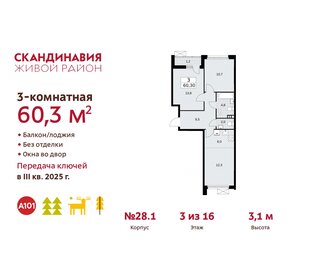 68 м², 3-комнатная квартира 15 000 000 ₽ - изображение 101