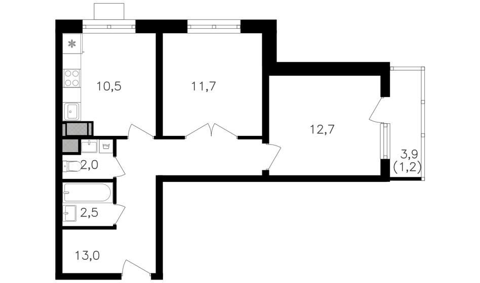 54,8 м², 2-комнатная квартира 21 920 000 ₽ - изображение 22