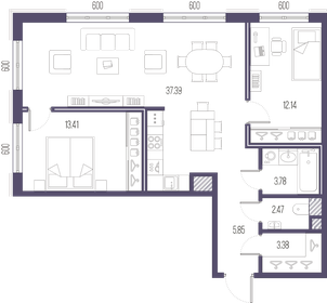 75,8 м², 2-комнатная квартира 27 030 280 ₽ - изображение 73