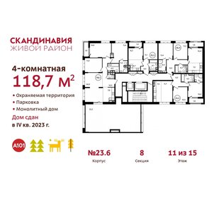 118,7 м², 4-комнатная квартира 32 221 850 ₽ - изображение 2