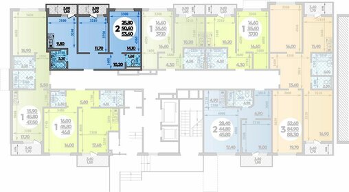 59,6 м², 2-комнатная квартира 8 400 000 ₽ - изображение 67