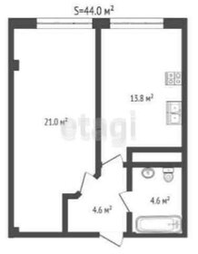 45 м², 1-комнатная квартира 5 000 001 ₽ - изображение 22