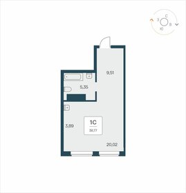 40,4 м², апартаменты-студия 6 150 000 ₽ - изображение 38