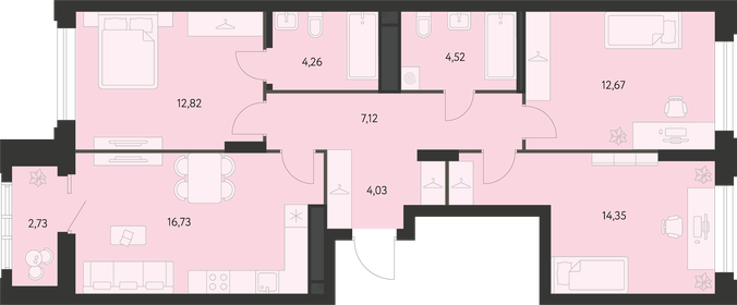 193 м², 4-комнатная квартира 16 900 000 ₽ - изображение 89