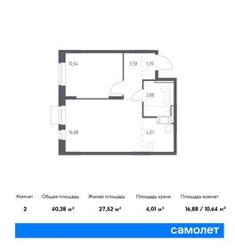 40,5 м², 2-комнатная квартира 7 100 000 ₽ - изображение 40