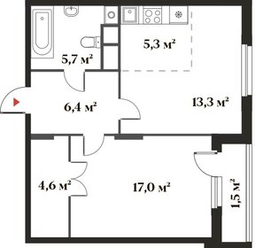 53,6 м², 2-комнатная квартира 12 976 627 ₽ - изображение 31