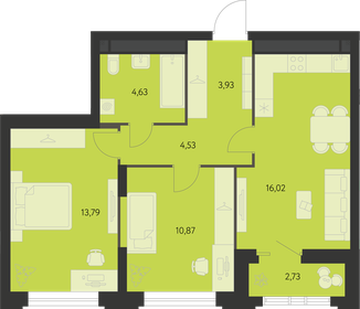 57 м², 2-комнатная квартира 6 400 000 ₽ - изображение 71