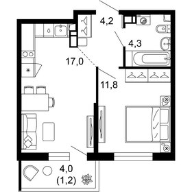 39,4 м², 1-комнатная квартира 14 124 900 ₽ - изображение 23