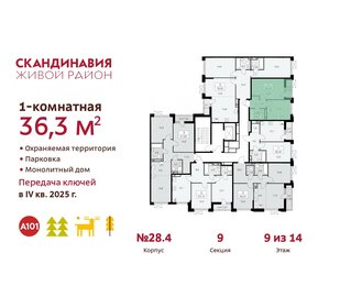 36 м², 1-комнатная квартира 12 600 000 ₽ - изображение 84