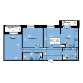 Квартира 84,3 м², 2-комнатная - изображение 1