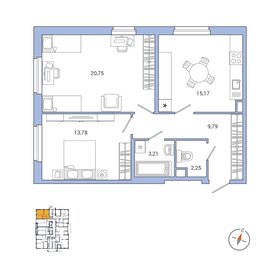 59,7 м², 2-комнатная квартира 9 769 411 ₽ - изображение 38