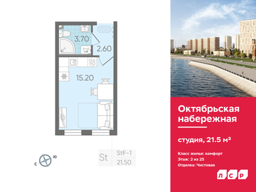 Квартира 21,5 м², студия - изображение 1