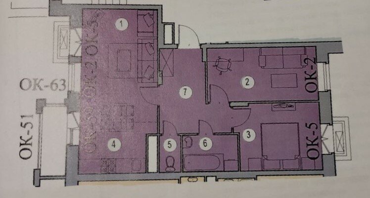 58,3 м², 3-комнатная квартира 7 300 000 ₽ - изображение 21