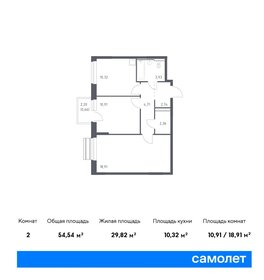 Квартира 54,5 м², 2-комнатная - изображение 1