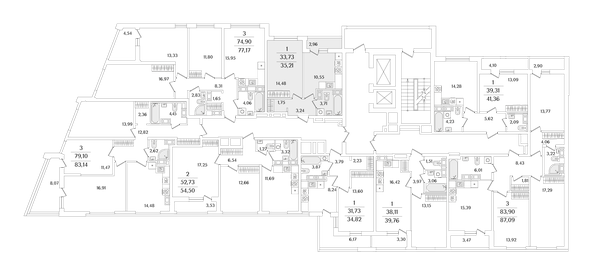 35,5 м², 1-комнатная квартира 9 530 460 ₽ - изображение 72