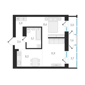 58 м², 3-комнатная квартира 4 900 000 ₽ - изображение 95