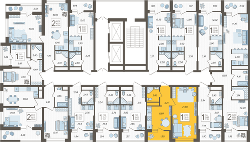 38,7 м², 1-комнатная квартира 16 461 428 ₽ - изображение 27