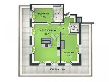 Квартира 83 м², 2-комнатная - изображение 2