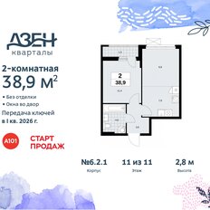 Квартира 38,9 м², 2-комнатная - изображение 3