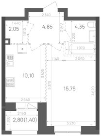 Квартира 38,5 м², 1-комнатная - изображение 1