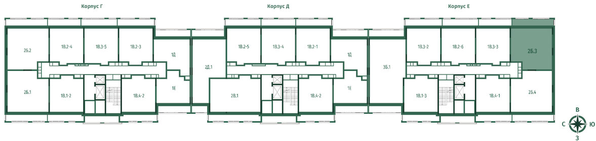 Квартира 55,8 м², 2-комнатная - изображение 2