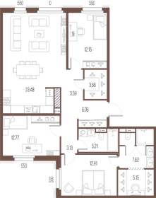 134,4 м², 3-комнатная квартира 50 500 000 ₽ - изображение 104