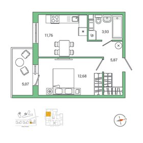 33,1 м², 1-комнатная квартира 4 999 000 ₽ - изображение 31