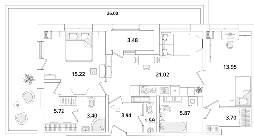 104,5 м², 4-комнатная квартира 27 251 100 ₽ - изображение 27