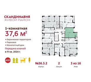 37 м², 1-комнатная квартира 9 900 000 ₽ - изображение 109