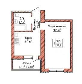 39,2 м², 1-комнатная квартира 3 567 200 ₽ - изображение 22