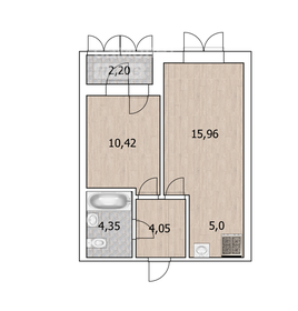 Квартира 40,8 м², 2-комнатная - изображение 1