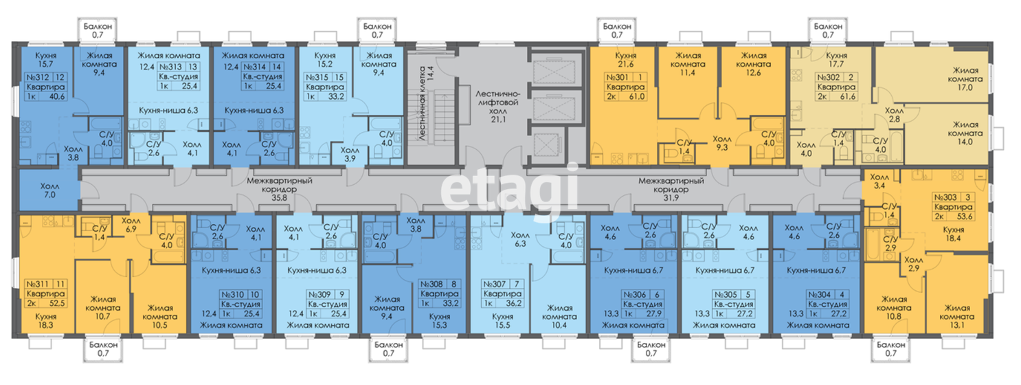 27,2 м², квартира-студия 4 200 000 ₽ - изображение 13