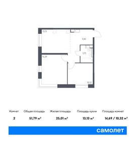 50,3 м², 2-комнатная квартира 10 200 000 ₽ - изображение 44