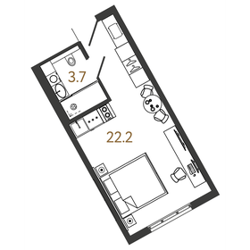 25,9 м², апартаменты-студия 9 750 000 ₽ - изображение 26