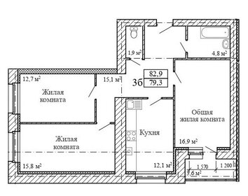 104,4 м², 3-комнатная квартира 8 200 000 ₽ - изображение 56