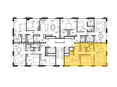 321,7 м², 8-комнатная квартира 230 000 000 ₽ - изображение 115