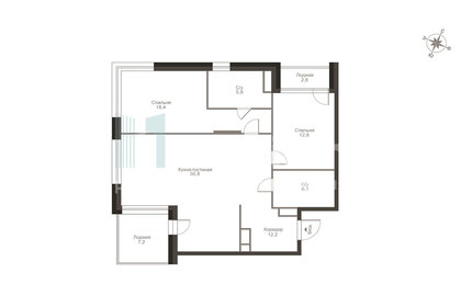 Квартира 96,2 м², 3-комнатная - изображение 1