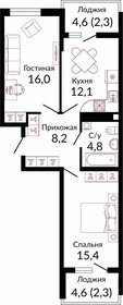 61,7 м², 2-комнатная квартира 10 020 080 ₽ - изображение 17