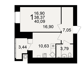 36 м², 1-комнатная квартира 3 150 000 ₽ - изображение 25