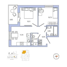 40,7 м², 2-комнатная квартира 4 500 000 ₽ - изображение 77