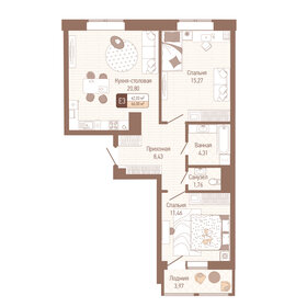 65,9 м², 2-комнатная квартира 6 600 240 ₽ - изображение 13