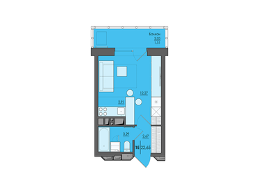 22,5 м², квартира-студия 4 200 000 ₽ - изображение 87