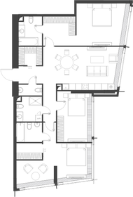 186,6 м², 3-комнатные апартаменты 110 784 304 ₽ - изображение 104